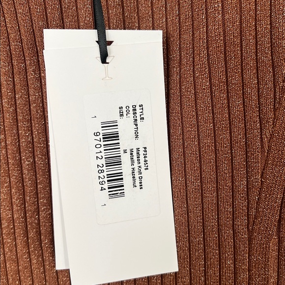 Retrofête Matson knit mini dress in metallic hazelnut from revolve - Picture 6 of 7